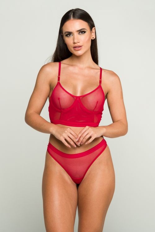 Only red Mesh thongs